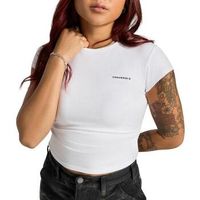 converse camiseta wordmark fashion para mujer