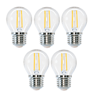 aigostar bombilla led e27 luz calida 2700k470 lumenes 4w equivalente a 40 w g45 angulo de apertura360no regulablepack de 5 uds