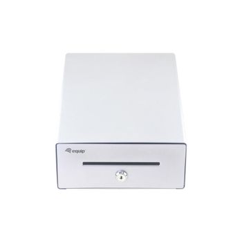 Cajón de efectivo IluminaShop Equip 351012 metálico automático y manual 12 V plata