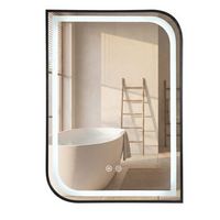 espejo zone black 80x60 led