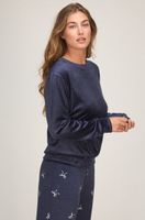 hunkemoller conjunto pijama velour azul