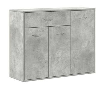Aparador - mueble de almacenamiento de madera contrachapada gris hormigón 88x30x70 cm es2851