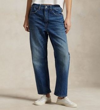 Polo Ralph Lauren para mujer. 211970179001 Jeans Relaxed Tapered Fit azul (28/32), Casual, Algodón, Denim