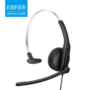 Auriculares con Cable EDIFIER CC100 con Micrófono, Cancelación de Ruido AI, Micrófono Giratorio, Control en Línea, para Trabajo de Oficina