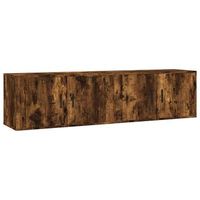 muebles para tv de pared 2 uds roble ahumado 80x345x40 cm vidaxl