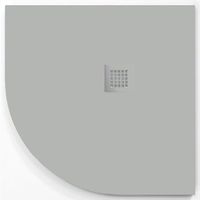plato de ducha  onda curve ceniza  90x90 cm radio 50 rejilla color