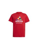 camiseta adidas tiro nations pack graphic infantil rojo