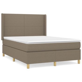 Cama Tapizada 203x147x128 Cm Tejido - Taupe
