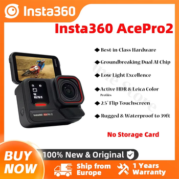 【Stock Europeo】 Insta360 Ace Pro 2 Cámara de Acción 8K Resistente al Agua, Chip Dual de IA, Sensor de 1/1.3 Pulgadas, Acepro 2 Nuevo