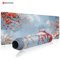 exco gaming mouse pad large with stitched edge non-slip rubber base extended computer desk mat keyboard mousepad for office home