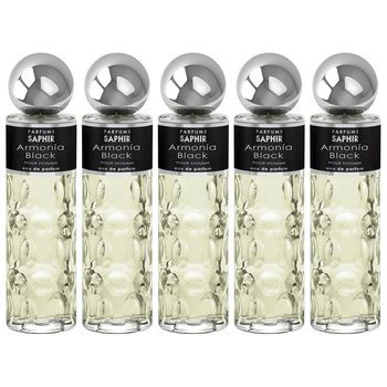 Pack De 5 Eau De Parfum Hombre Saphir Armonia Black 200 Ml