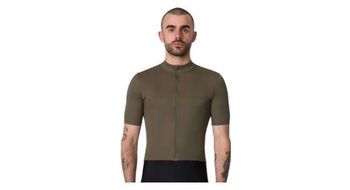 Maillot rapha brevet element khaki de manga corta para hombre