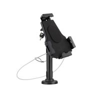 tooq soporte de sobremesa y pared profesional ajustable para tablet de entre 79ar a 105ar - incluye candado antirrobo - organizador de cables - color negro