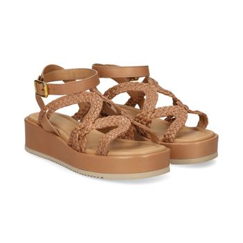 Unisa Sandalias Con Plataforma Mujer - Beige Talla 40