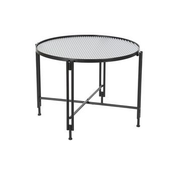 Mesa Centro Metal Cristal 63x63x46 Negro