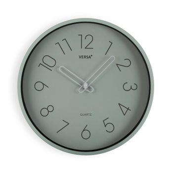 Reloj de pared en plástico verde