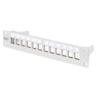 digitus panel de parcheo 12 puertos 1u gris