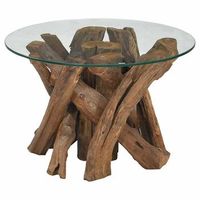 mesa de centro de madera maciza de teca 60 cm vidaxl