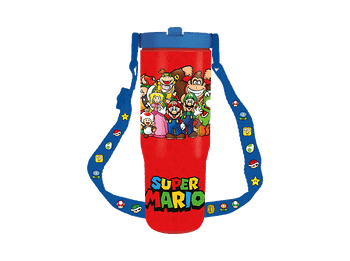 Termo - Sherwood Super Mario, 880 ml, Con cuerda, Térmica, Acero inoxidable