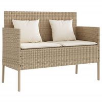 banco de jardin  banco de exterior  silla de jardin con cojines ratan sintetico beige