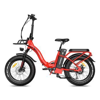 Bicicleta Eléctrica Urbana Plegable Fafrees F20 Max, Cuadro Bajo, 48 V 30 Ah (celdas Samsung), Roja