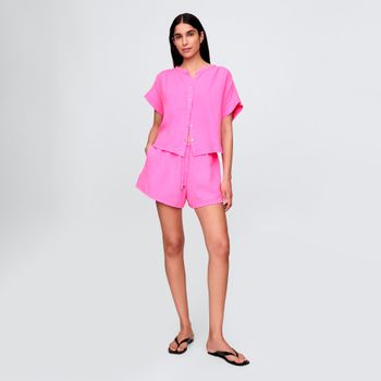 GAP Shorts de gasa arrugada 717637-778