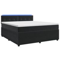 cama tapizada 144x190x1005 cm terciopelo - negro