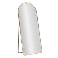 espejo de suelo hollywood con luz led 70x45x170 cm
