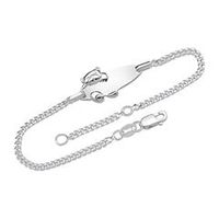 pulsera de plata 925 con dibujo de oso 16cm