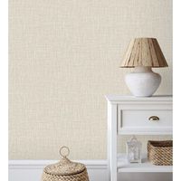 papel pintado vinilico ecologico efecto tela baquera jaspeada color beige en relieve - amy texture 681433 de gaulan - rollo de 10 m x 052 m