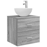 vanidad con lavabo de pared sonoma gris 495 x 41 x 645 cm vidaxl