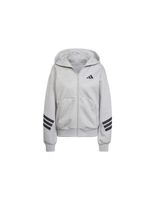 sudadera adidas future icons 3 bandas fz hd mujer gris