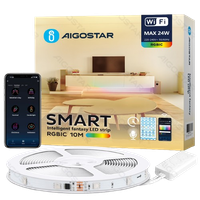aigostar tira led alexa rgbic 10m30ledsm 24w luces led alexa con control segmentado sincronizacion de musica y diy colores para habitacion fiesta bricolaje decoracion del hogar gaming