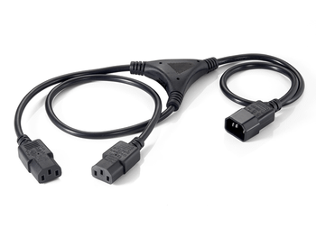 CABLE ALIMENTACION EQUIP IEC MACHO A 2 IEC HEMBRA 1.8M 112210