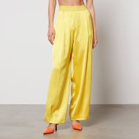 stine goya ciara satin wide-leg trousers - l