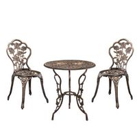 set bistro de 3 piezas wakefield aluminio fundido 62xo59 cm bronce casapro