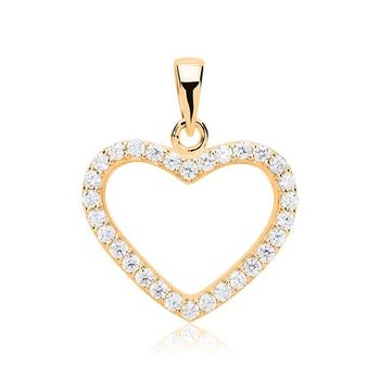 Colgante corazón plata 925 bañado en oro