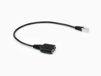 ADAPTADOR RJ49 A 3.5MM PARA CONEXION DE HEADSETS A TELEFONO EQUIP
