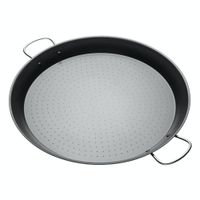 paellera 46cm acero carbono gris