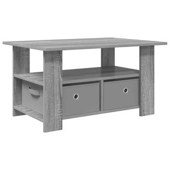 Mesa De Café | Mesa De Centro Gris Sonoma 77 X 55 X 42 Cm Madera De Ingeniería