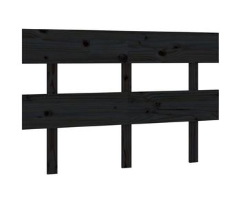 Vidaxl cabecero de cama madera maciza de pino negro 124x3x81 cm