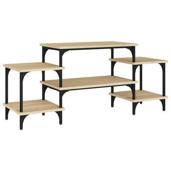 Mueble Para Tv - Mueble Tv - Mesa De Tv Madera Contrachapada Roble Sonoma 117x35x52 Cm