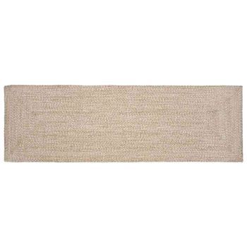 Alfombras De Área Natural Y Blanco 80 X 200 Cm Yute Vidaxl