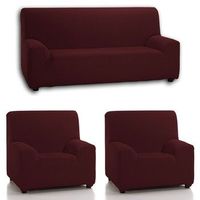 funda sofa denia ajustable trio  rufino diaz rojo burdeos