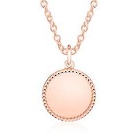 cadena circular de plata 925 chapada en oro rosa