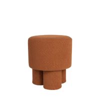 taburete redondo de tela boucle o40cm - oxido