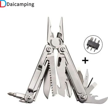 Daicamping DL7 titanio G10 mango inoxidable Camping multiherramientas abrazadera multiherramientas plegable EDC alicates de herramientas de mano multifuncionales