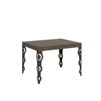 mesa extensible 80x120204 cm karamay nogal estructura antracita