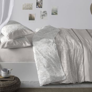 Fundas Nórdicas De Diseño 50% Algodón 135 X 190/200 Cm - Topo - Burrito Blanco