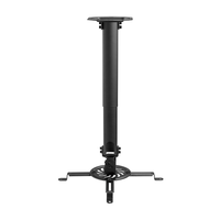 aisens soporte universal giratorio inclinable y extensible de techo para proyector 13 5kg negro